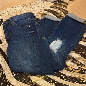 Women's Blue Distressed Jeans